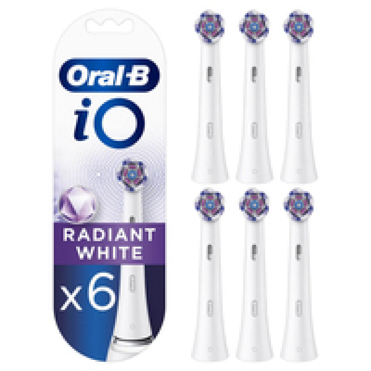 Oral-B iO Strahlendes Weiss Aufsteckbürsten 6 Stück
