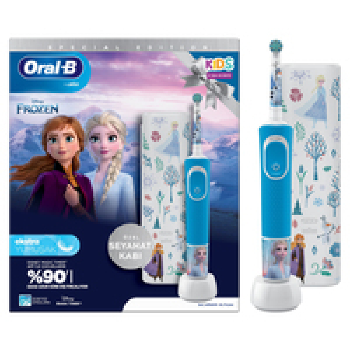 Oral-B Pro Kids Frozen elektrische Zahnbürste blau/lila
