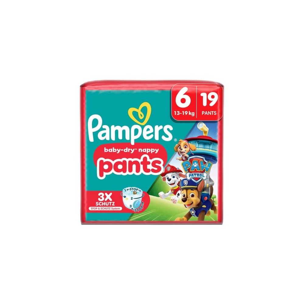 Pampers Baby-Dry Pants Paw Patrol Edition Größe 6 (13-19 kg) 19 Stück