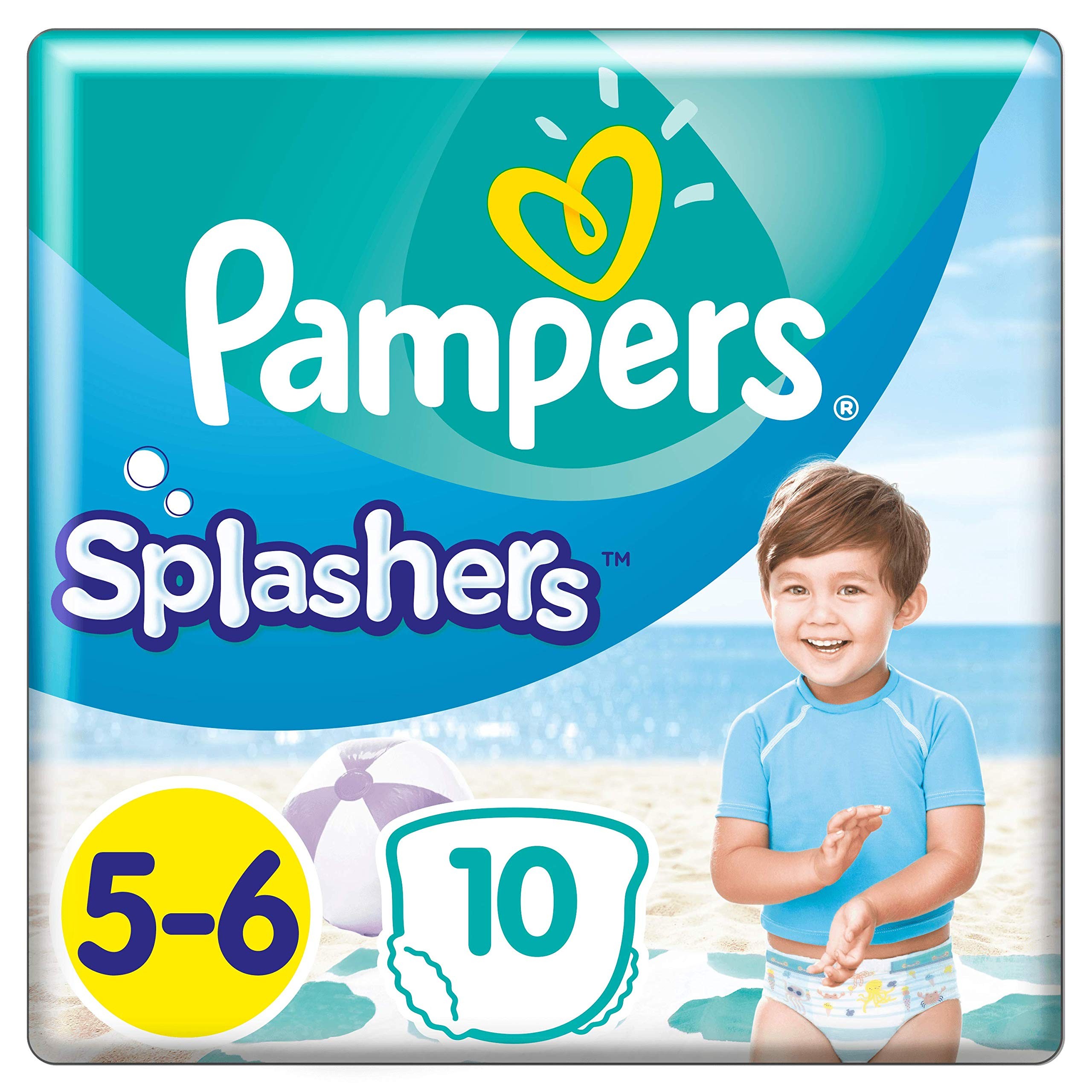 Pampers Splashers Baby Shark Edition Schwimmwindeln Größe 5-6 10 Stück