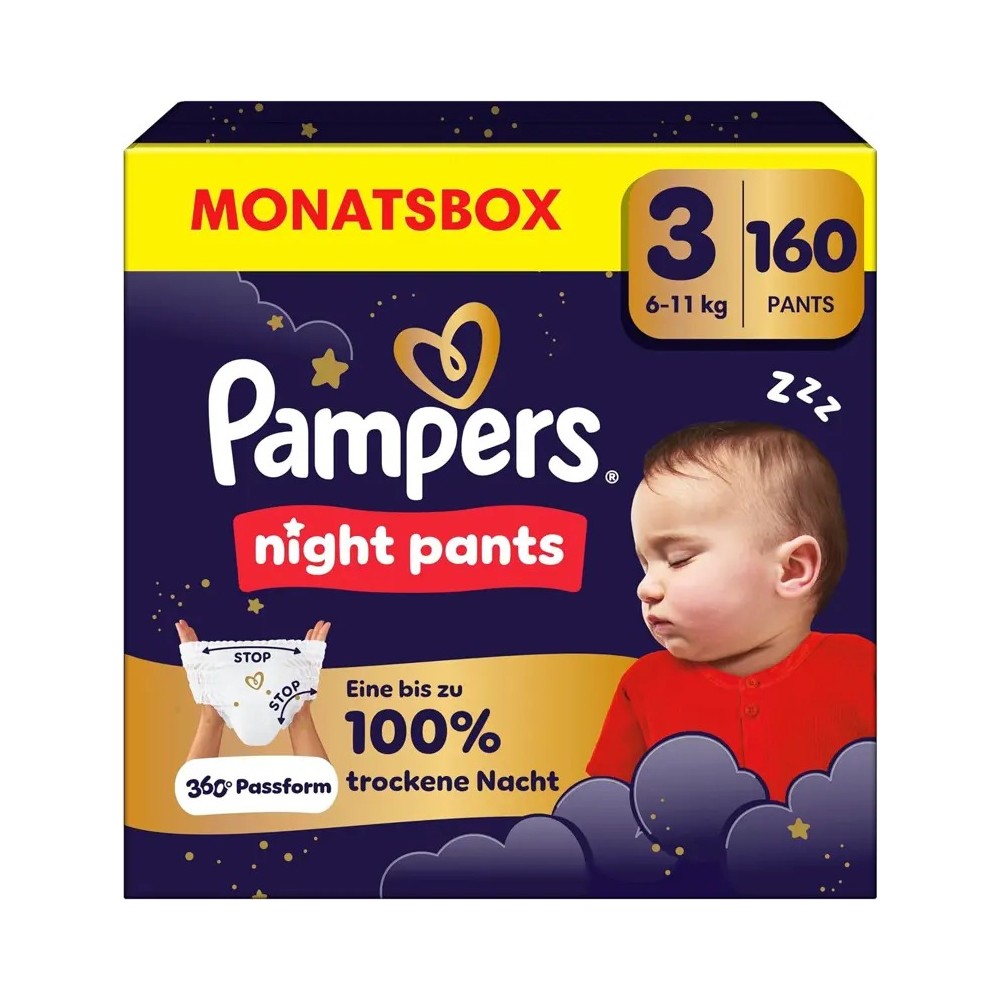 Pampers Night Pants Größe 3 Windeln 160 Stück