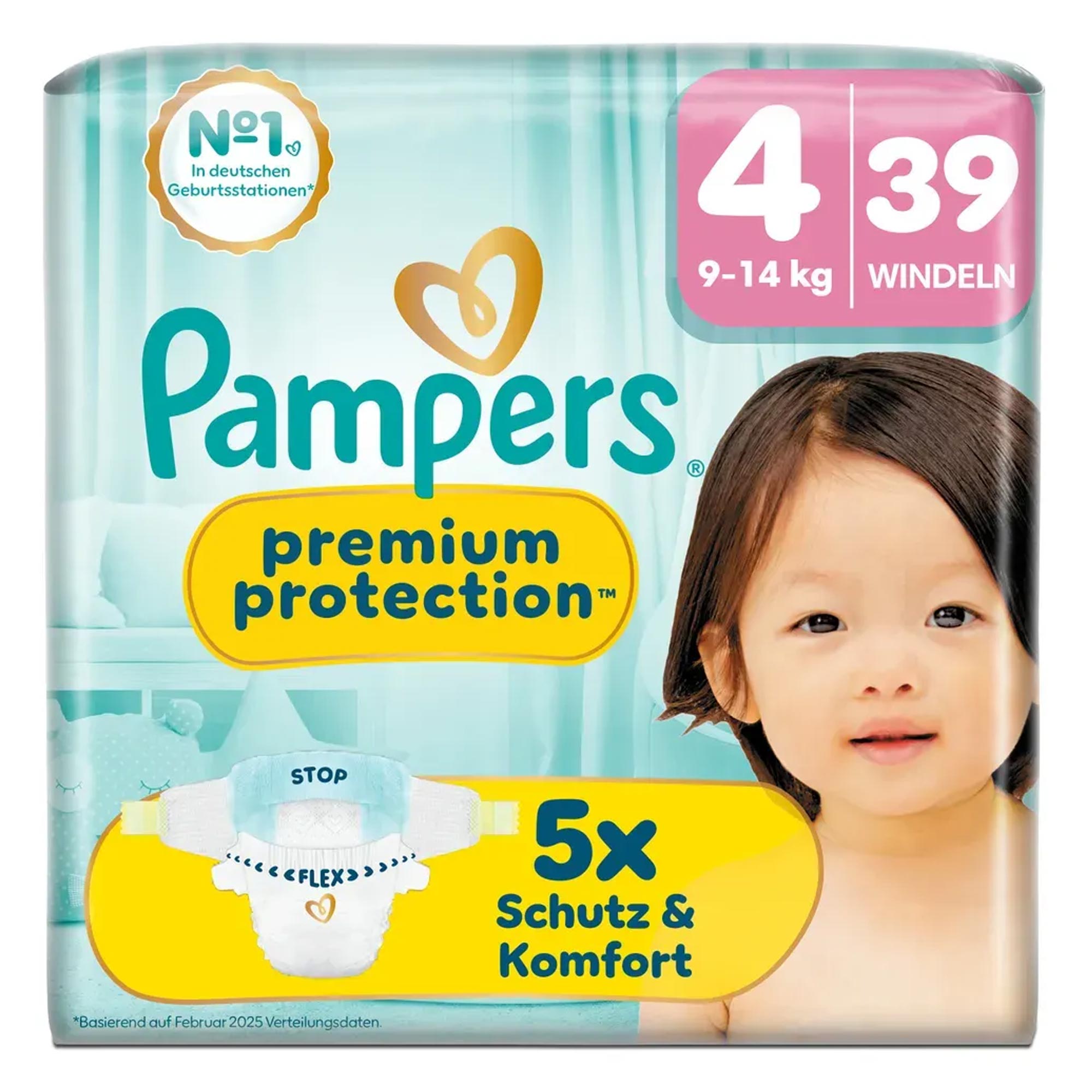 Pampers Premium Protection Größe 4 Windeln 39 Stück
