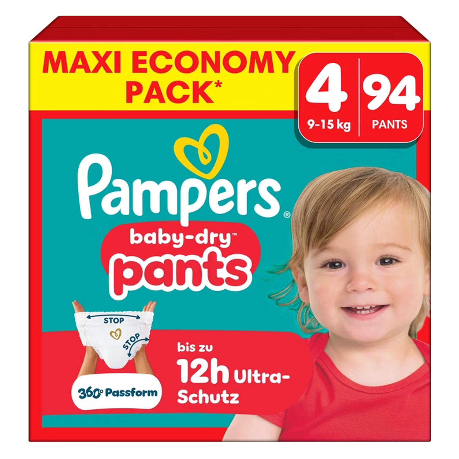 Pampers Baby-Dry Pants Größe 4 Windelhosen 94 Stück 9-15kg