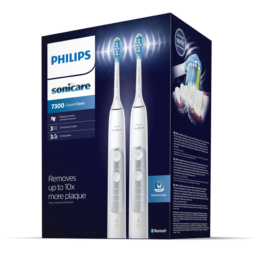 Philips HX9611/19 Sonicare ExpertClean 7300 elektr. Zahnbürste silber/weiß