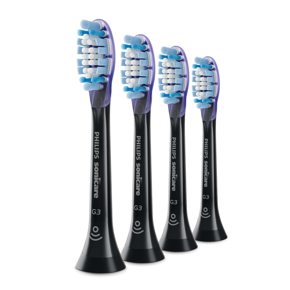 Philips Sonicare G3 Premium Gum Care Ersatzbürstenköpfe 4er-Pack schwarz