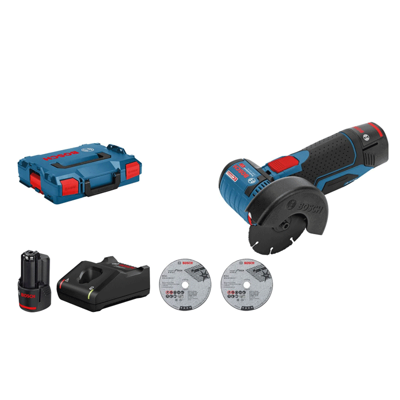 Bosch GWS 12V-76, 2x GBA 12V 3.0 Akku-Winkelschleifer