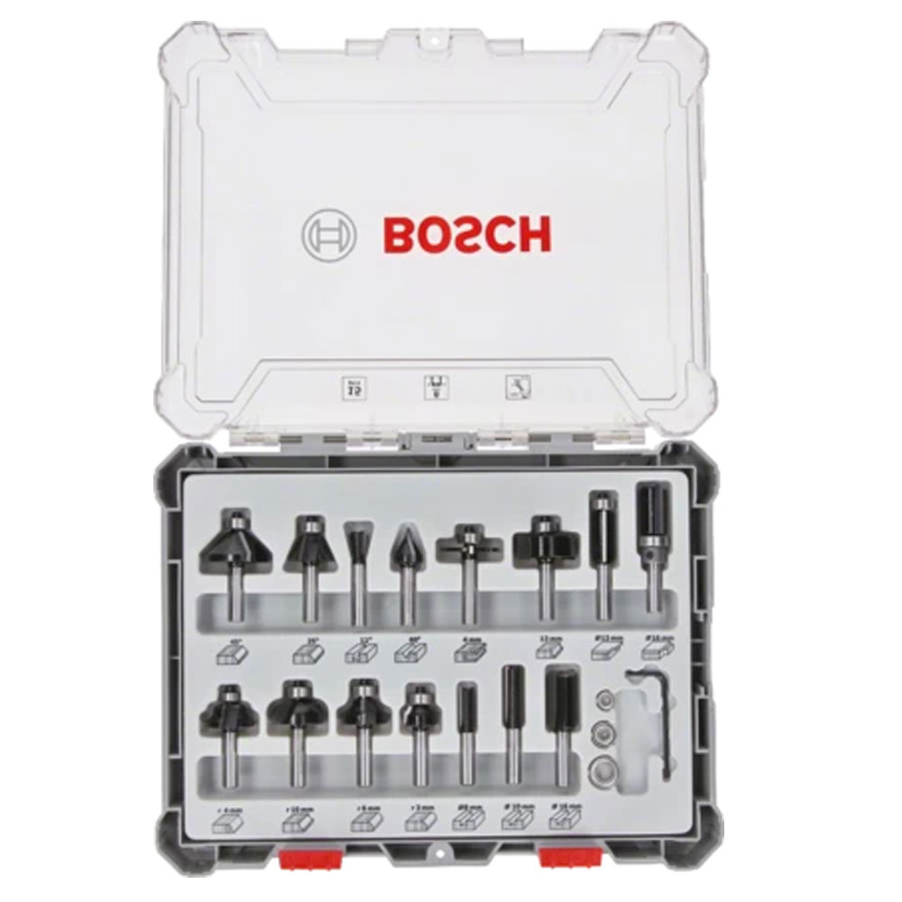 Bosch 15-teiliges Fräser-Set 8mm