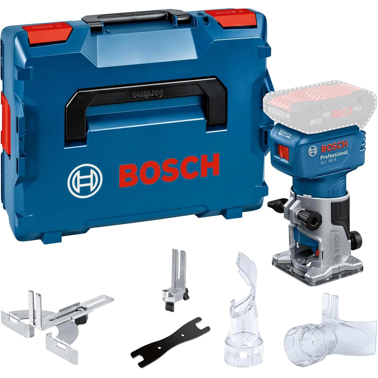 Bosch Professional GLF 18V-8 Akku-Kantenfräse (ohne Akku, ohne Ladegerät)