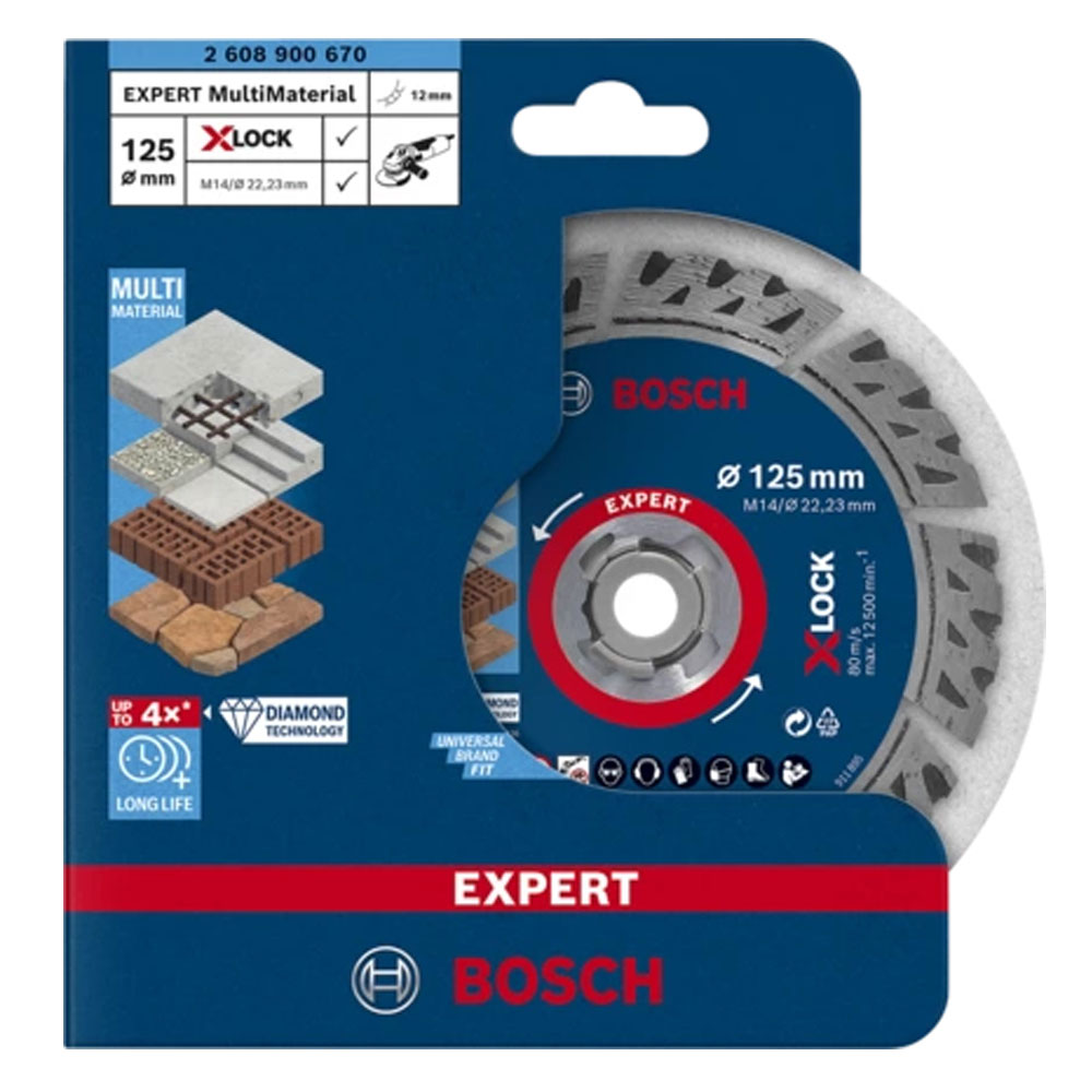 Bosch Expert MultiMaterial X-LOCK Diamanttrennscheibe (Ø 125 mm)