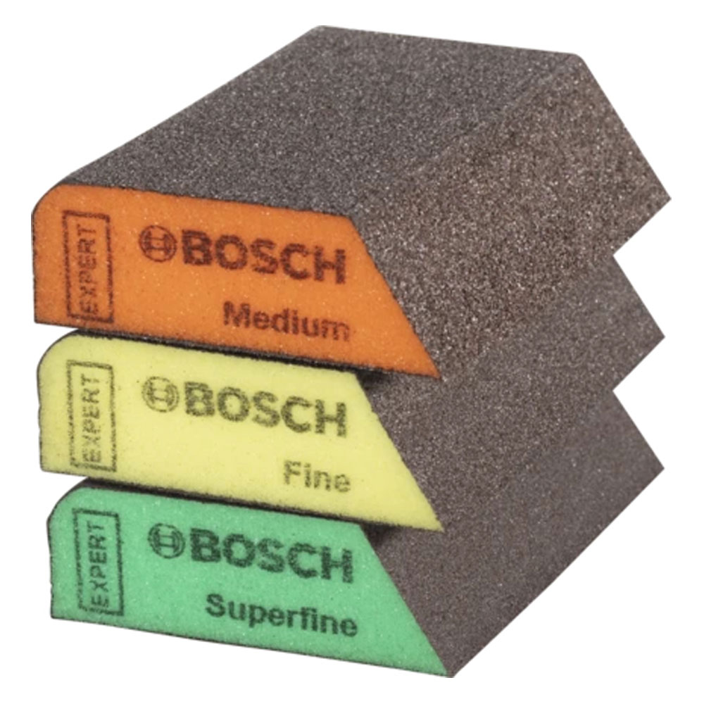 Bosch Expert S470 Combi Blöcke 3 Stück (69 x 97 x 26 mm, Mittel/Fein/Superfein)