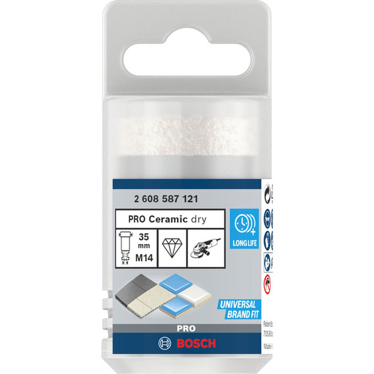 Bosch Pro Multi Material Diamanttrockenbohrkrone (Ø 35 mm, 22,23 mm Bohrung)