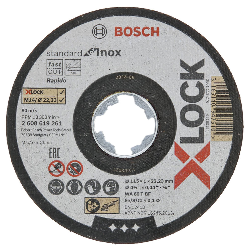 Bosch Pro Stainless Steel and Metal Trennscheibe X-Lock 10 Stück (Ø 115 mm)