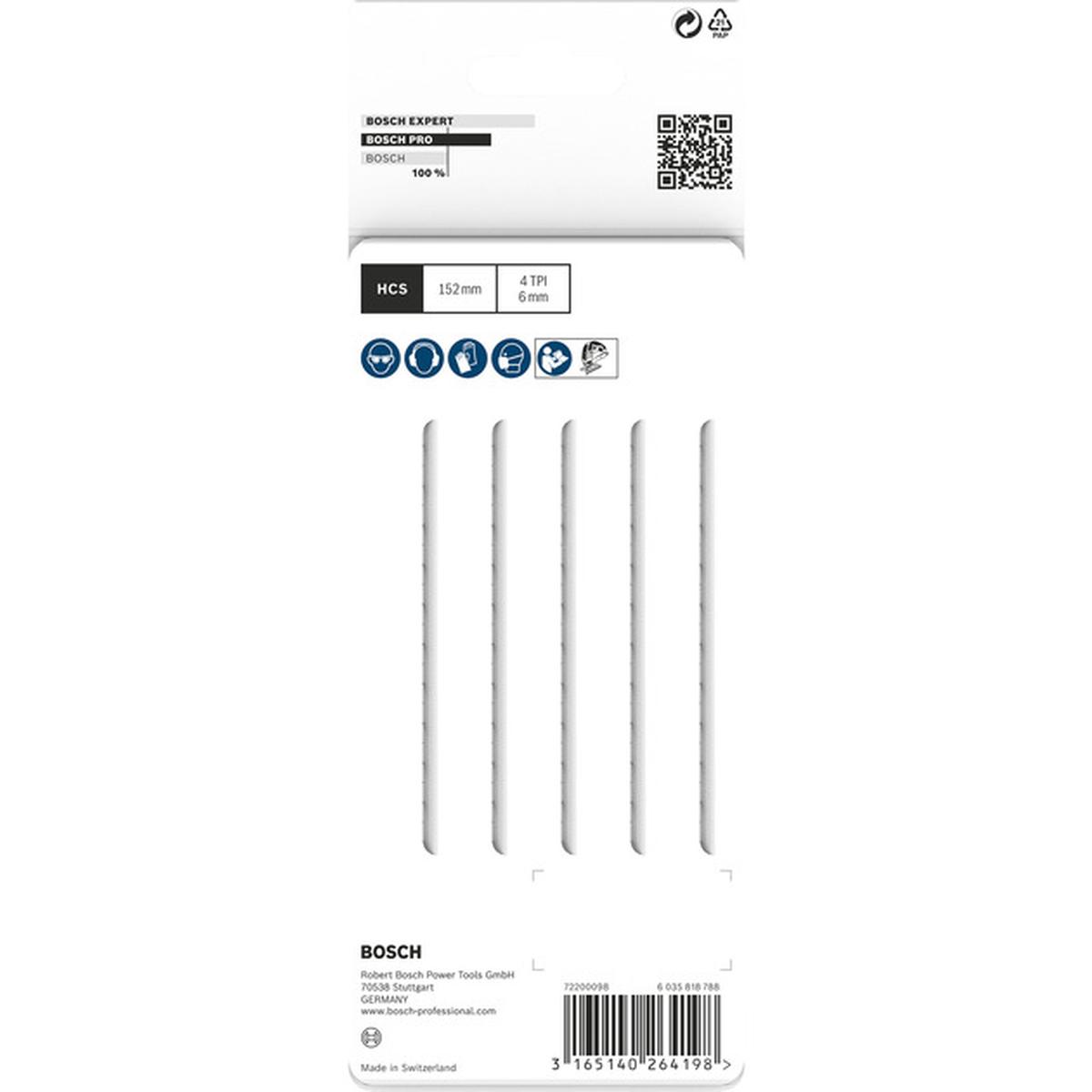 Bosch T 344 DP Precision for Wood Stichsägeblatt 5 Stück