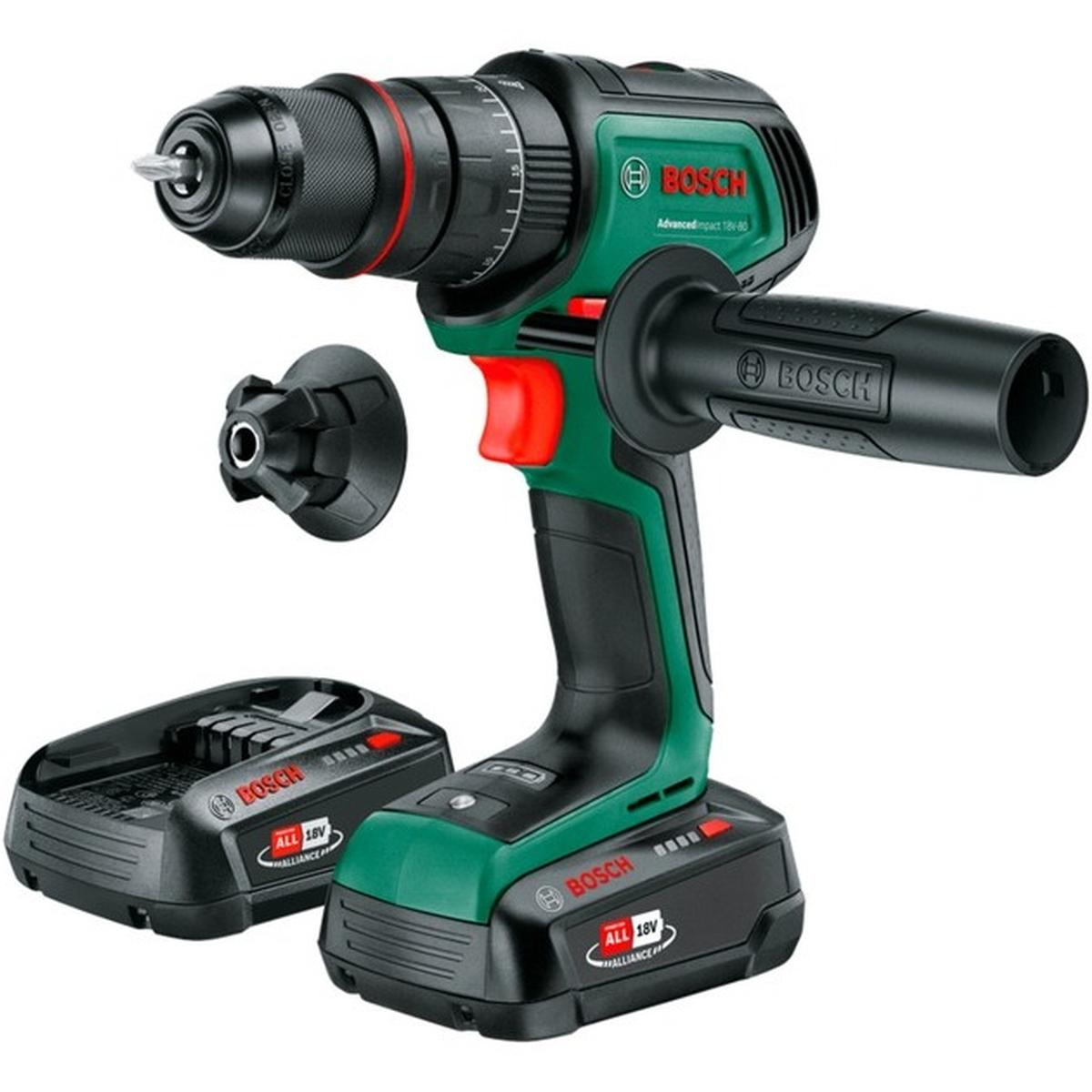 Bosch AdvancedImpact 18V-80 QuickSnap Akku-Schlagbohrschrauber 2x 2,5Ah + Ladegerät