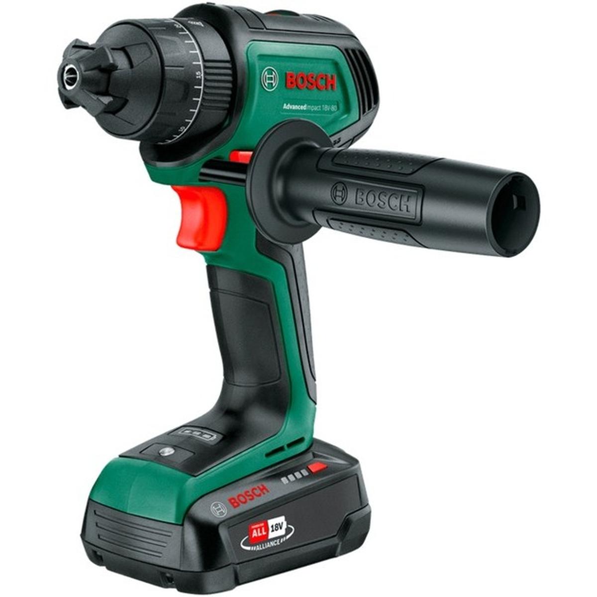 Bosch AdvancedImpact 18V-80 QuickSnap Akku-Schlagbohrschrauber 2x 2,5Ah + Ladegerät