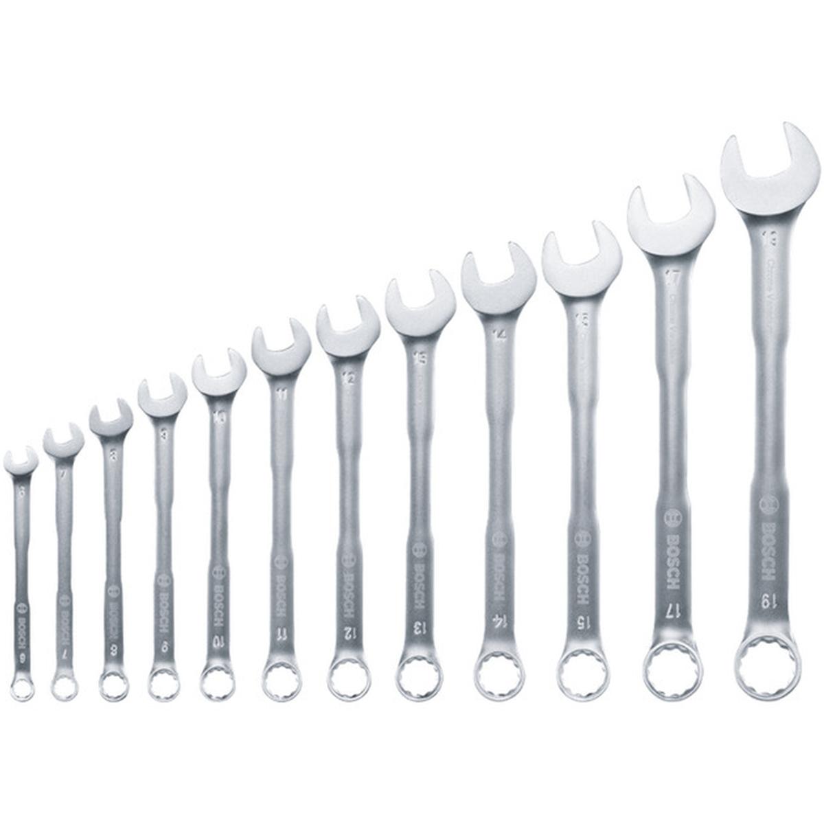 Bosch 1600A02Z9D Ringmaulschlüssel-Satz 12-teilig 6-19 mm