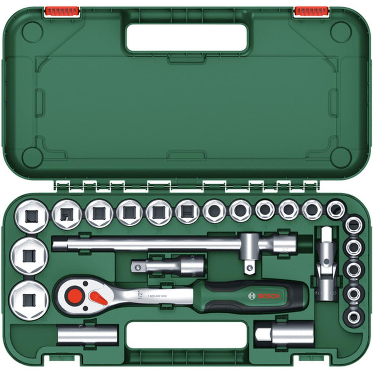 Bosch 1600A02Z9F Steckschlüsselsatz 1/2 Zoll 25-teilig
