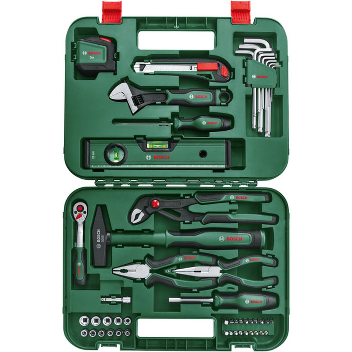 Bosch Advanced Handwerkzeug-Set 52-teilig mit Werkzeugkoffer grün