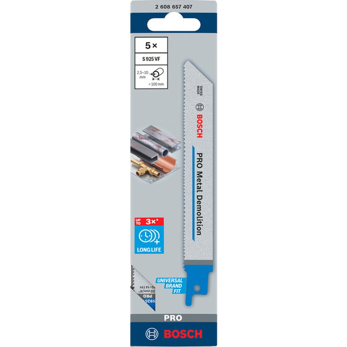 Bosch Professional Heavy for Metal S 925 VF 150mm Säbelsägeblatt