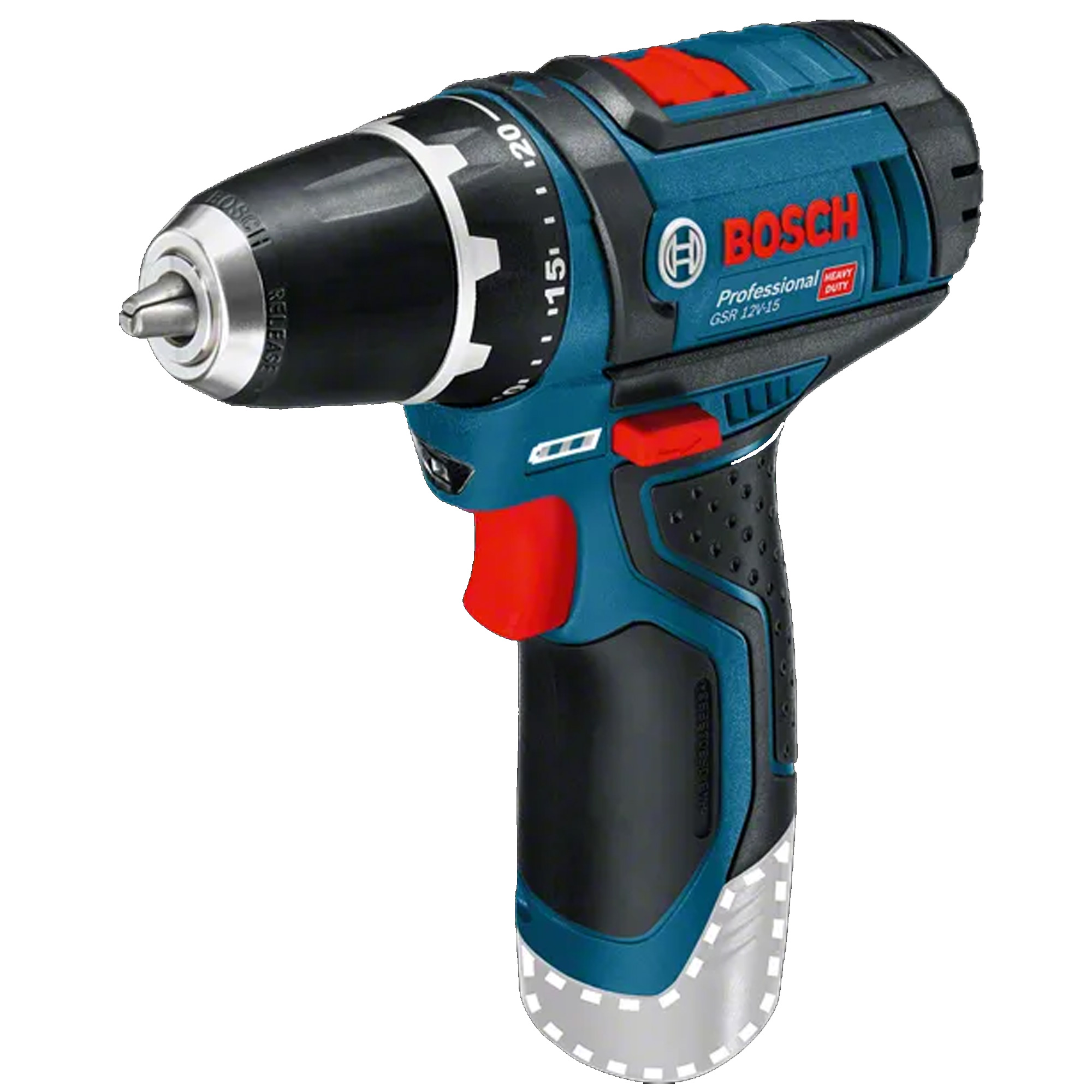 Bosch Professional GSR 12V-15 Akku-Bohrschrauber 12V 2x 2,0Ah
