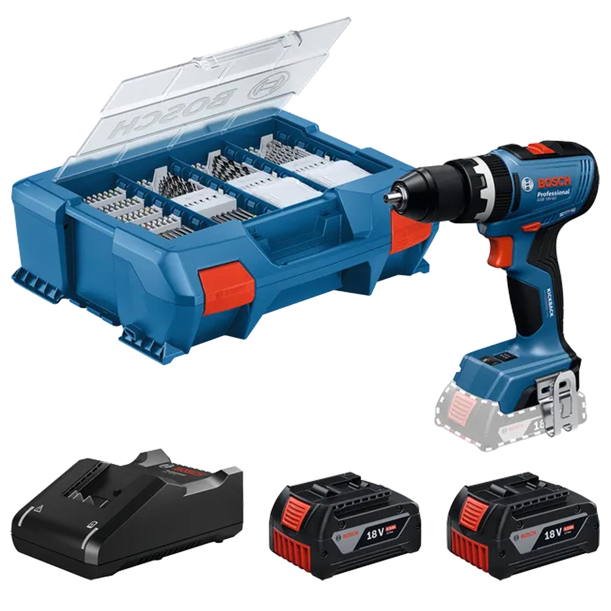 Bosch Professional GSB 18V-65 18V 4,0Ah Akku-Schlagbohrschrauber