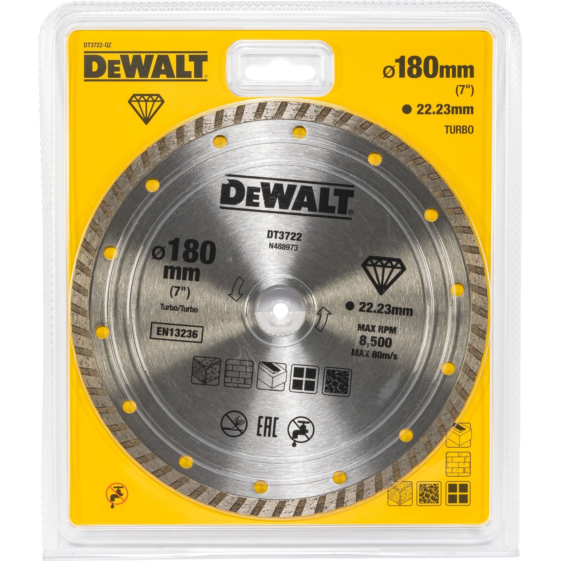 DeWalt Eco1 Turbo Diamanttrennscheibe 180mm