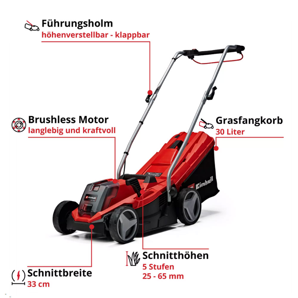 Einhell GE-CM 18/33 Li-Solo Power X-Change Akku-Rasenmäher