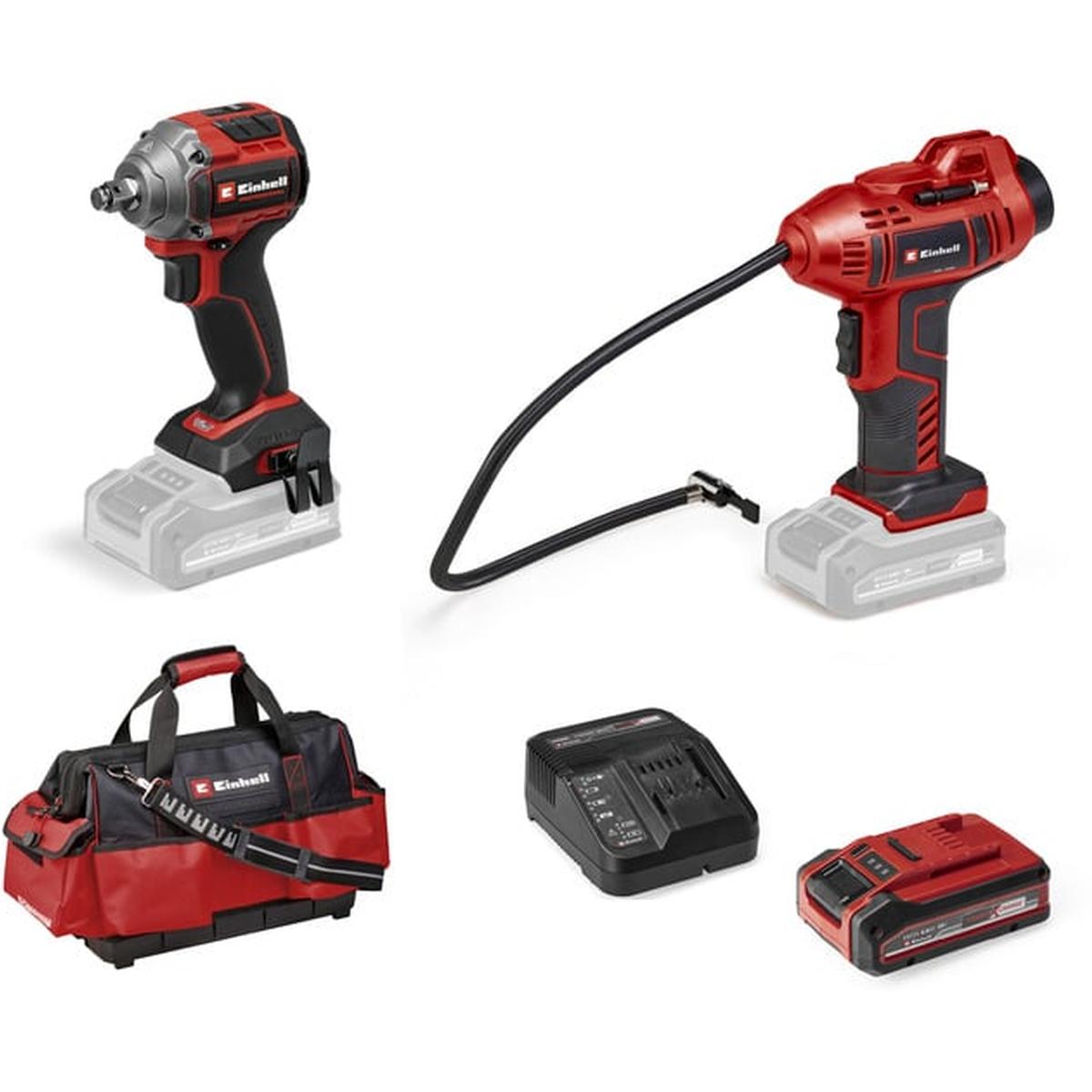 Einhell TP-CW 18/260 + CE-CC 18 Kit Maschinen-Set rot/schwarz