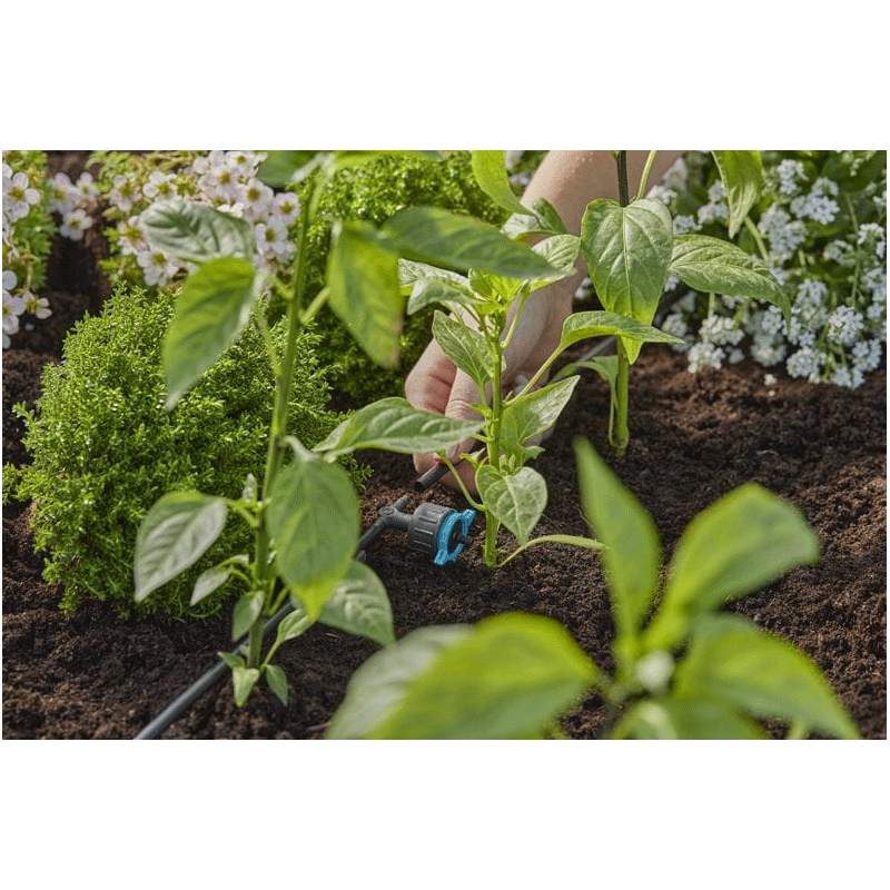 GARDENA 13314-20 Micro-Drip-System Regulierbarer Reihentropfer 1-8 l/h, druckregulierend