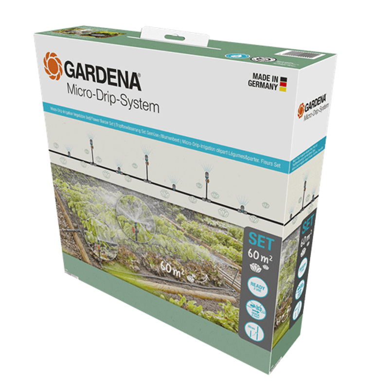 GARDENA&#x20;13450-20&#x20;Micro-Drip-System&#x20;Tropfbew&#xE4;sserung&#x20;Set&#x20;Gem&#xFC;se-&#x2F;Blumenbeet&#x20;&#x28;60&#x20;m&#xB2;&#x29;