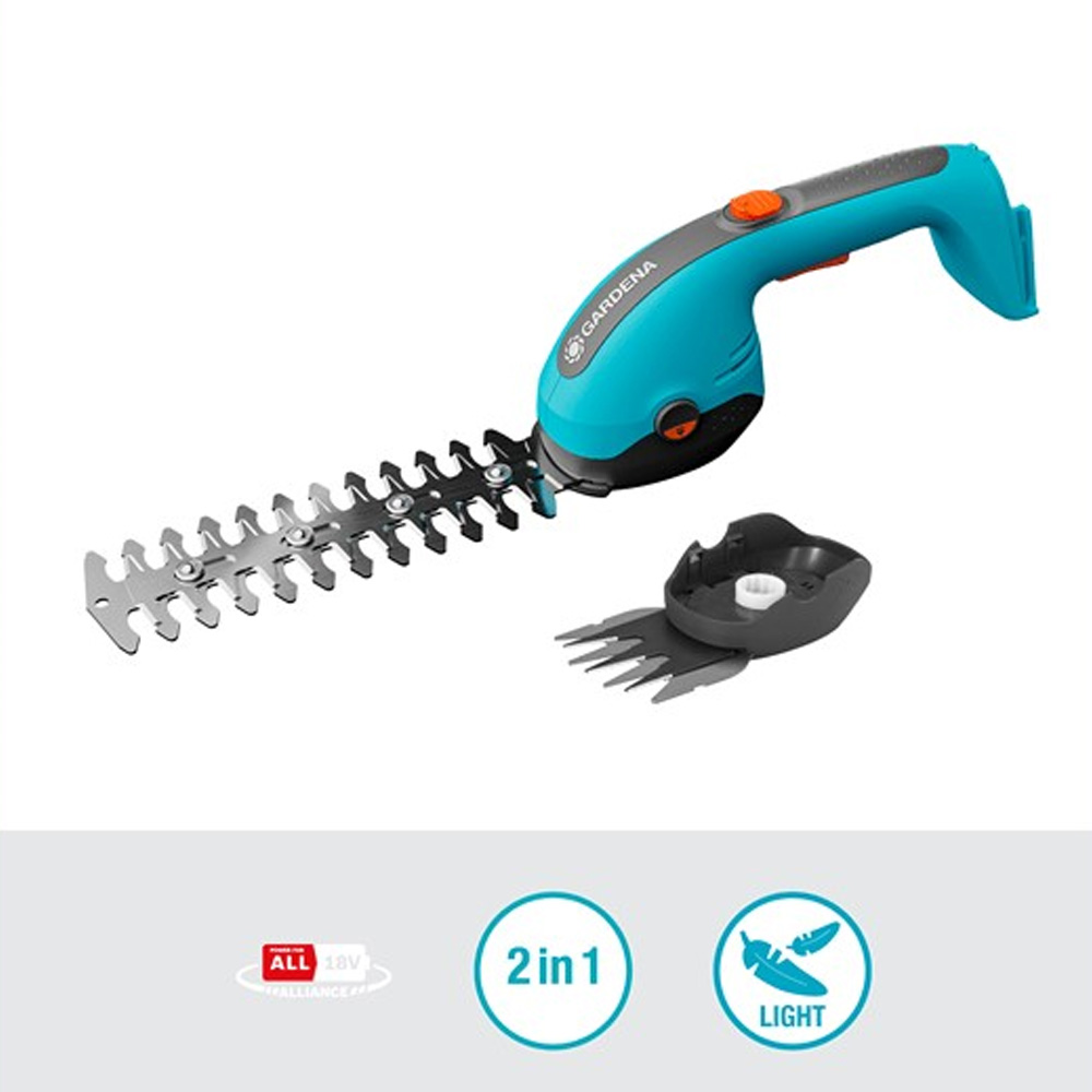 GARDENA 14750-30 Akku-Gras- und Strauchschere PowerCut 20/18V P4A Ready-To-Use Set - Aktion