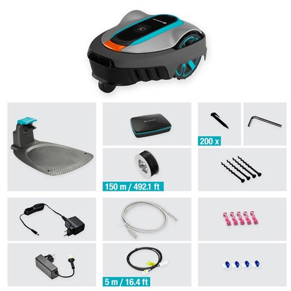 GARDENA 19605-60 Mähroboter smart SILENO city 400 m² Set