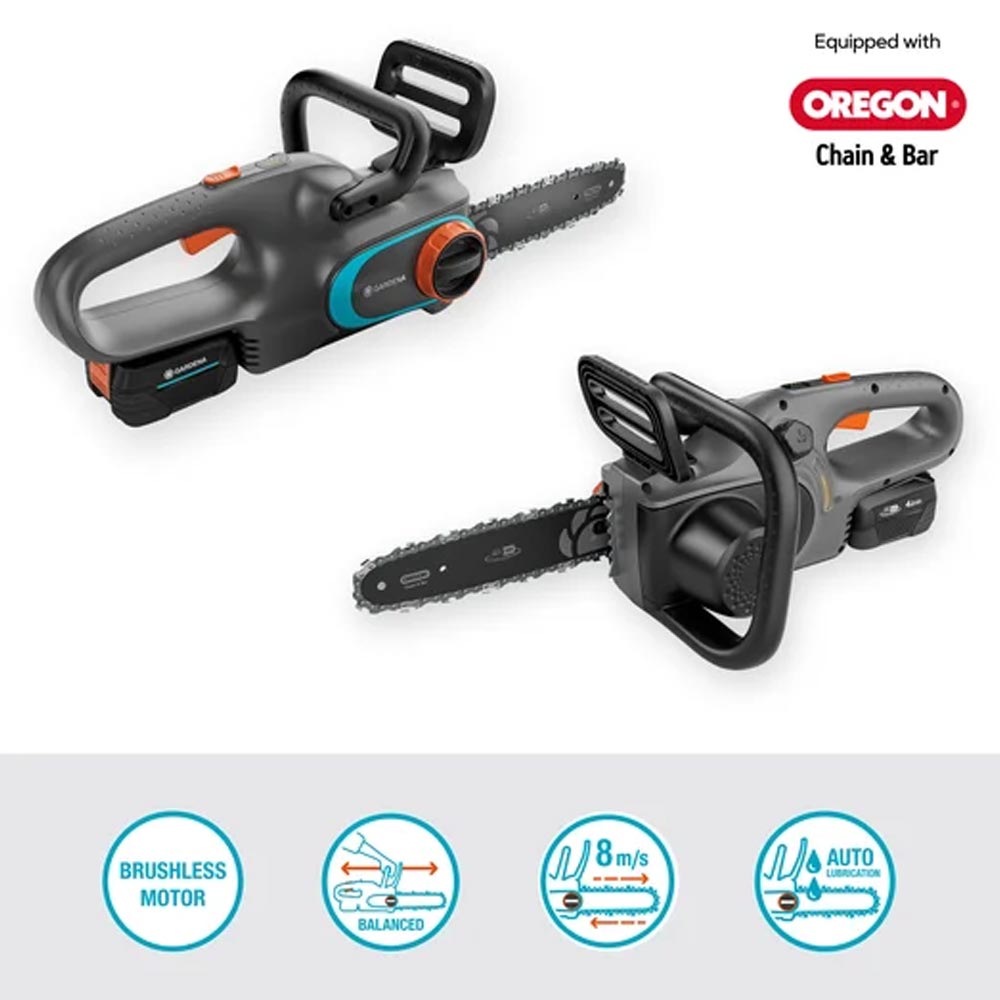 GARDENA 14790-20 Akku-Kettensäge PowerSaw 250/18V P4A Ready-To-Use Set