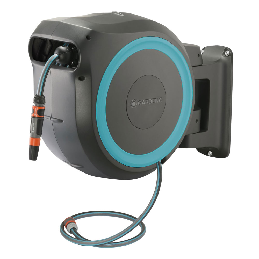 GARDENA 18625-20 Wand-Schlauchbox RollUp L 30m türkis