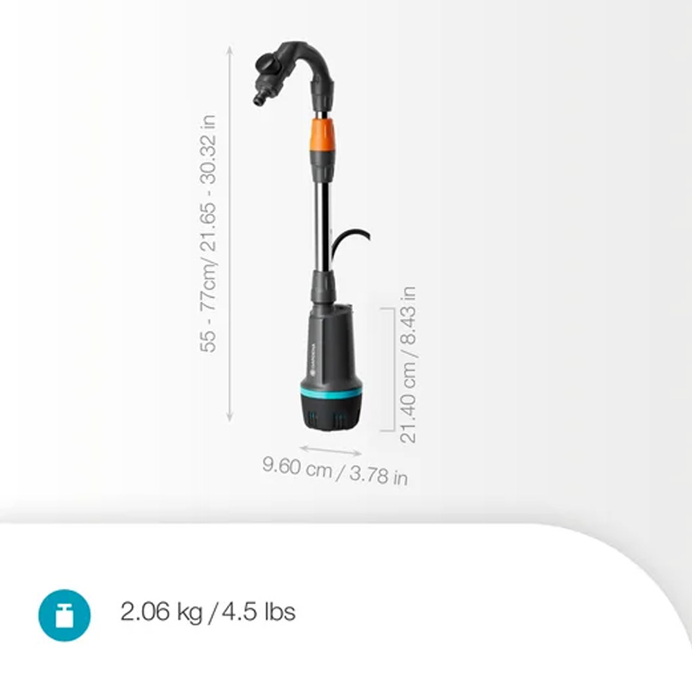 GARDENA 14604-55 Akku-Regenfasspumpe 2600 Comfort 18V P4A solo