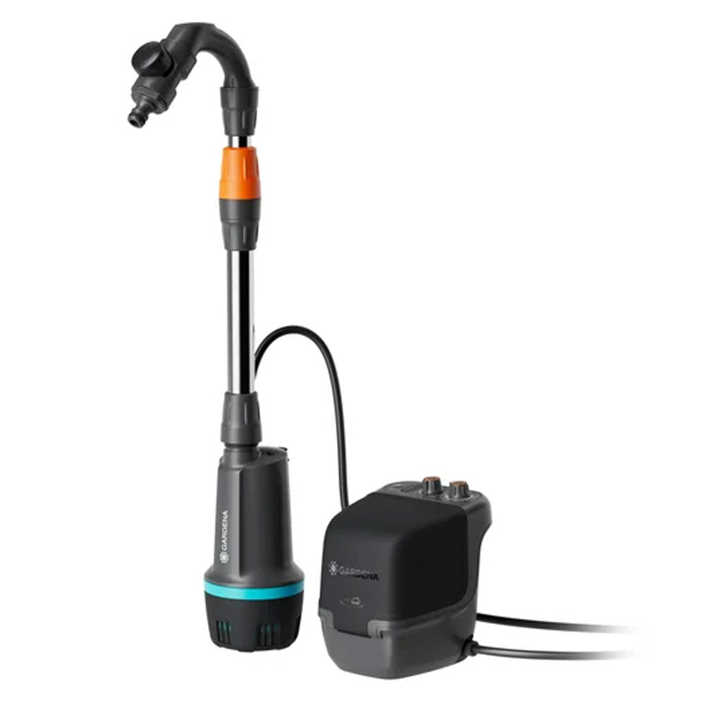 GARDENA 14605-20 Akku-Regenfasspumpe 2400 ComfortAutomatic 18V P4A Ready-To-Use Set
