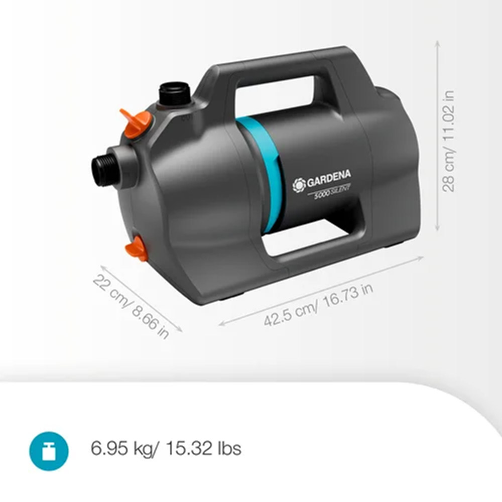 GARDENA 09081-20 Gartenpumpe 5000 Silent Set
