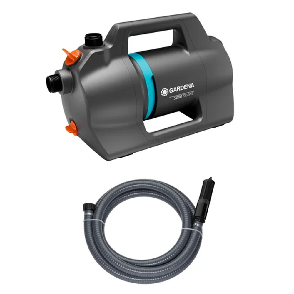 GARDENA 09082-20 Gartenpumpe 5000 Silent Saugschlauch-Set
