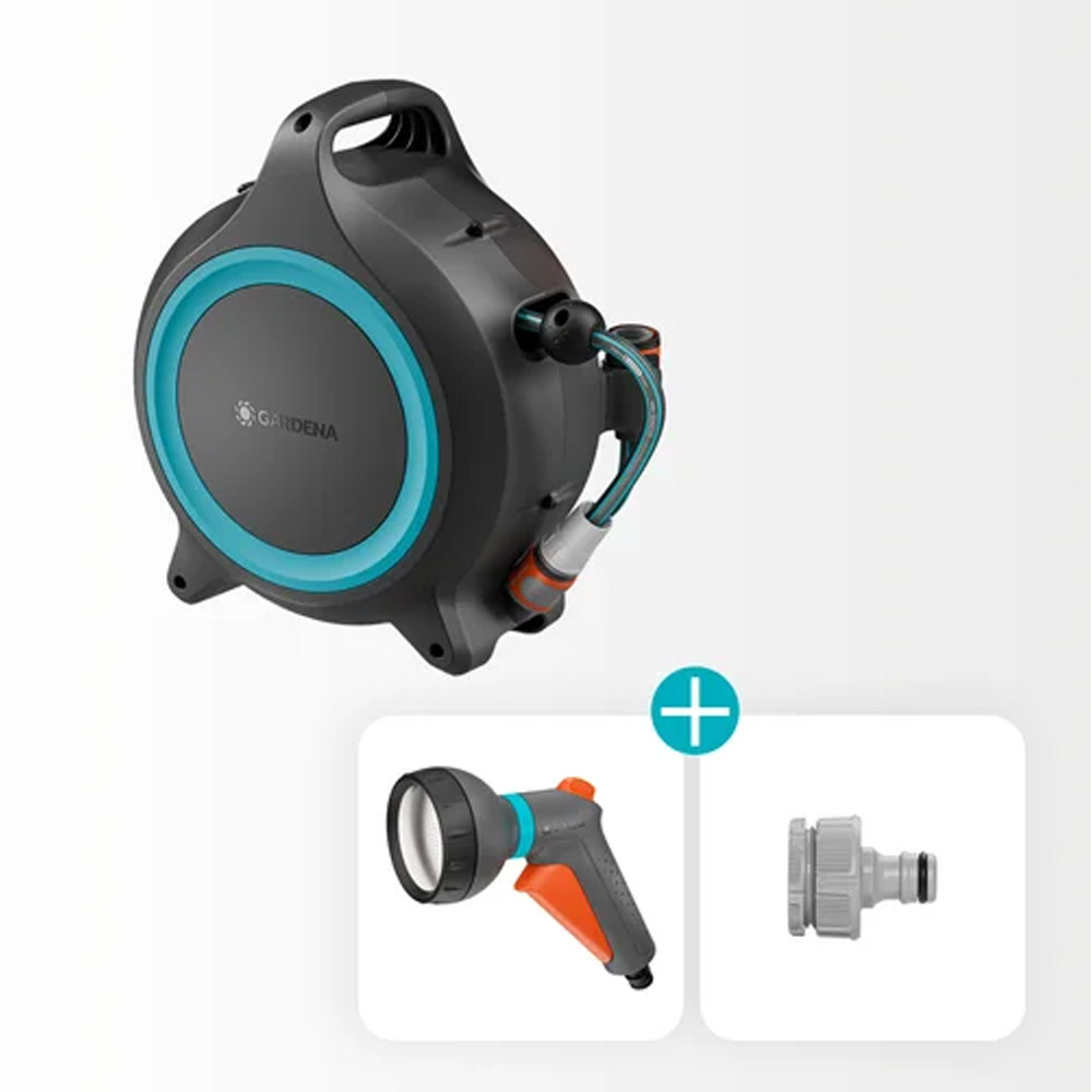 GARDENA 18690-20 Mobile Schlauchbox MoveMatic, 12 m + 1,5 m