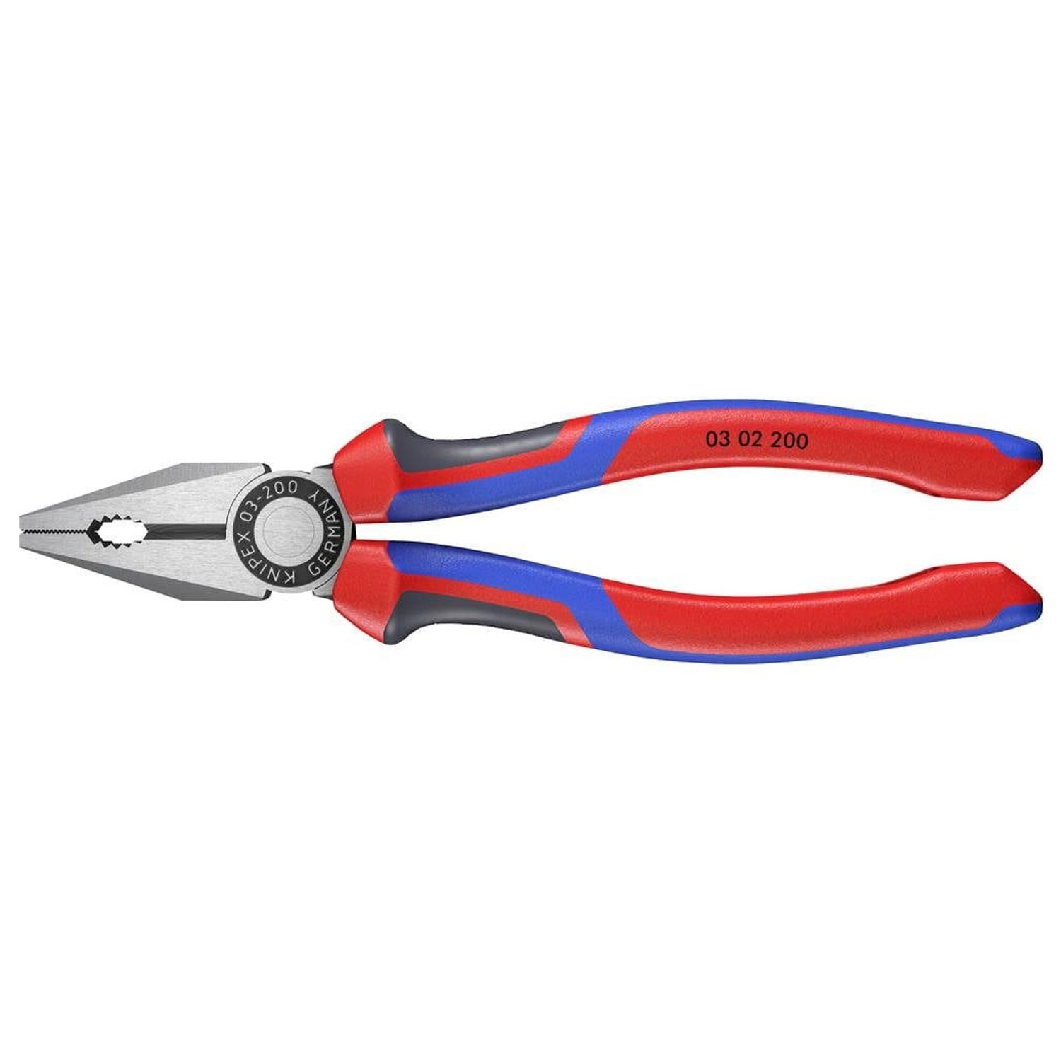 KNIPEX 03 02 200 Kombizange mit Comfort-Griffen 200 mm schwarz atramentiert