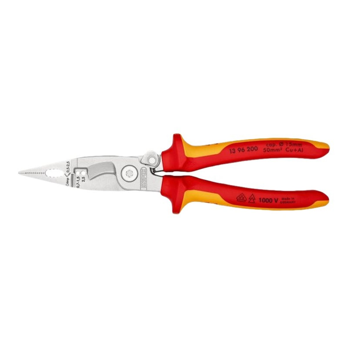 KNIPEX 13 96 200 200mm VDE-Elektroinstallationszange