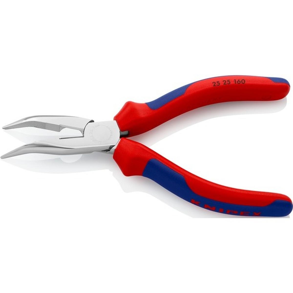 KNIPEX 25 25 160 Flachrundzange mit Schneide gebogen 160mm