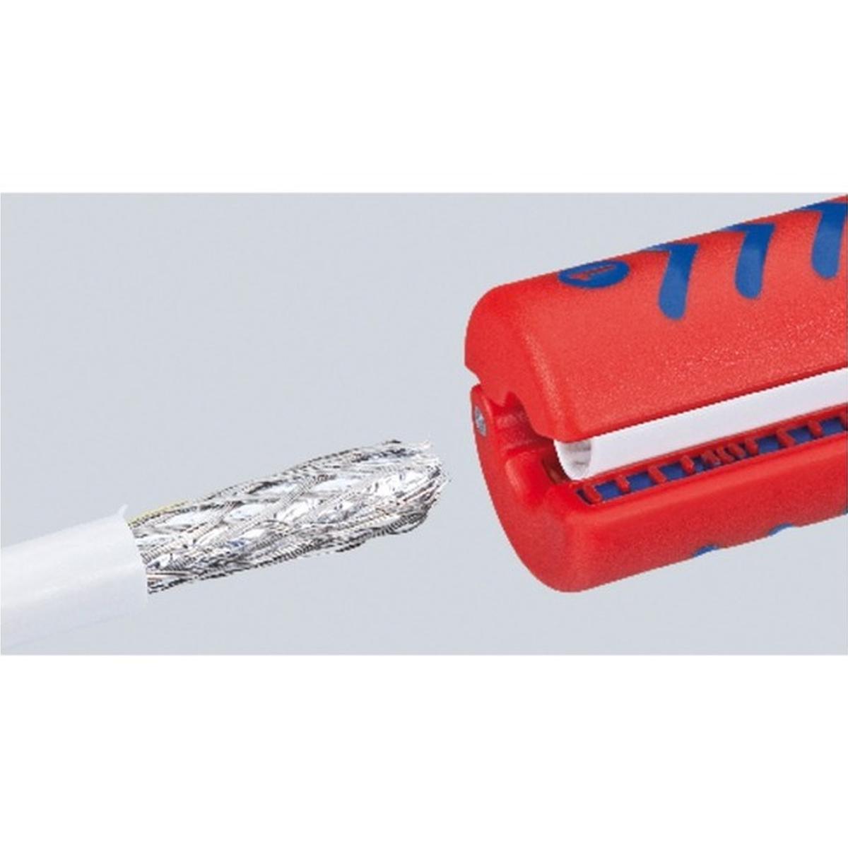 KNIPEX 16 60 100 SB Abisolierwerkzeug für Koaxialkabel