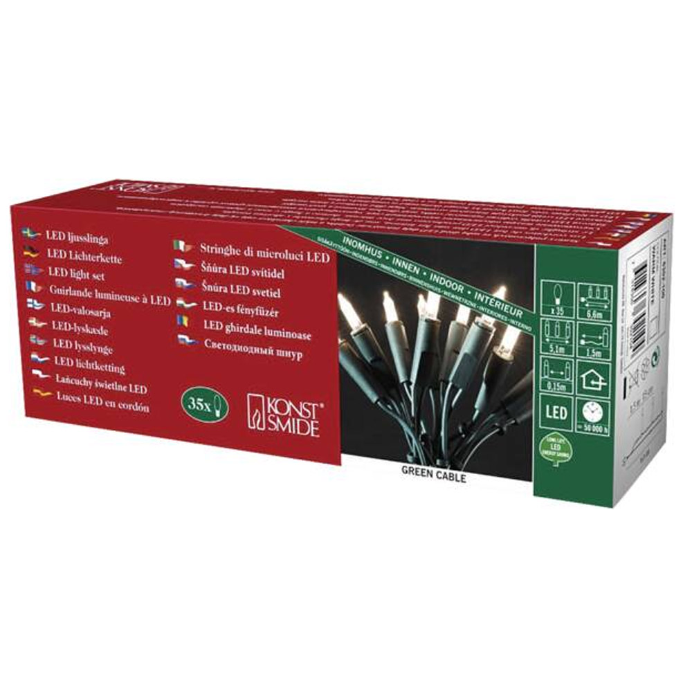 Konstsmide LED-Minilichterkette 35er grün/warmweiß (6302-100)