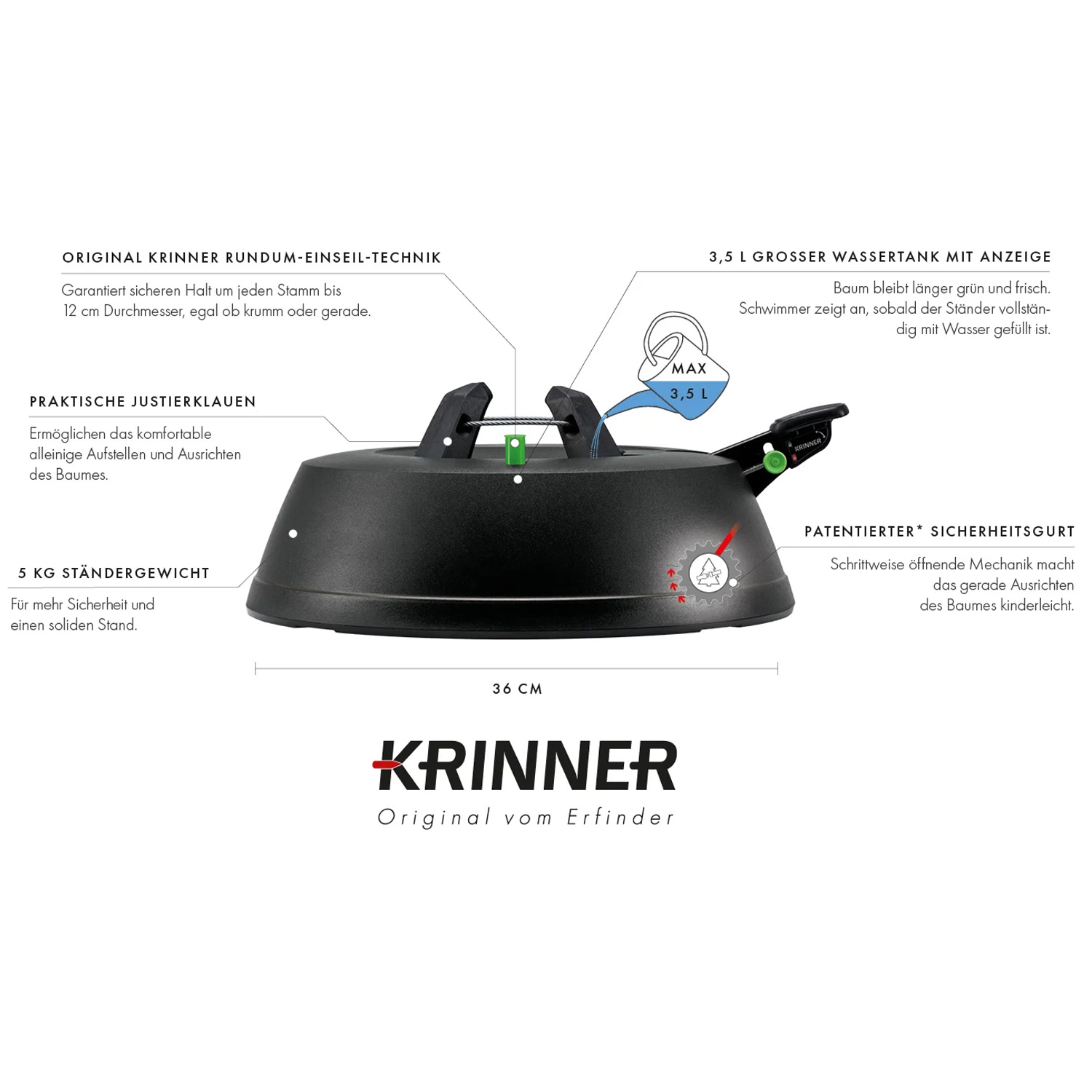 Krinner Green Line Grip+ M Christbaumständer