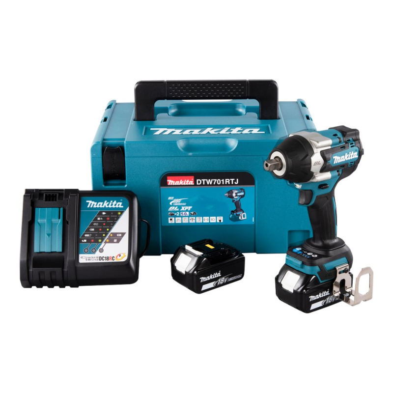 Makita DTW701RTJ Akku-Schlagschrauber inkl. 2 Akkus und Ladegerät