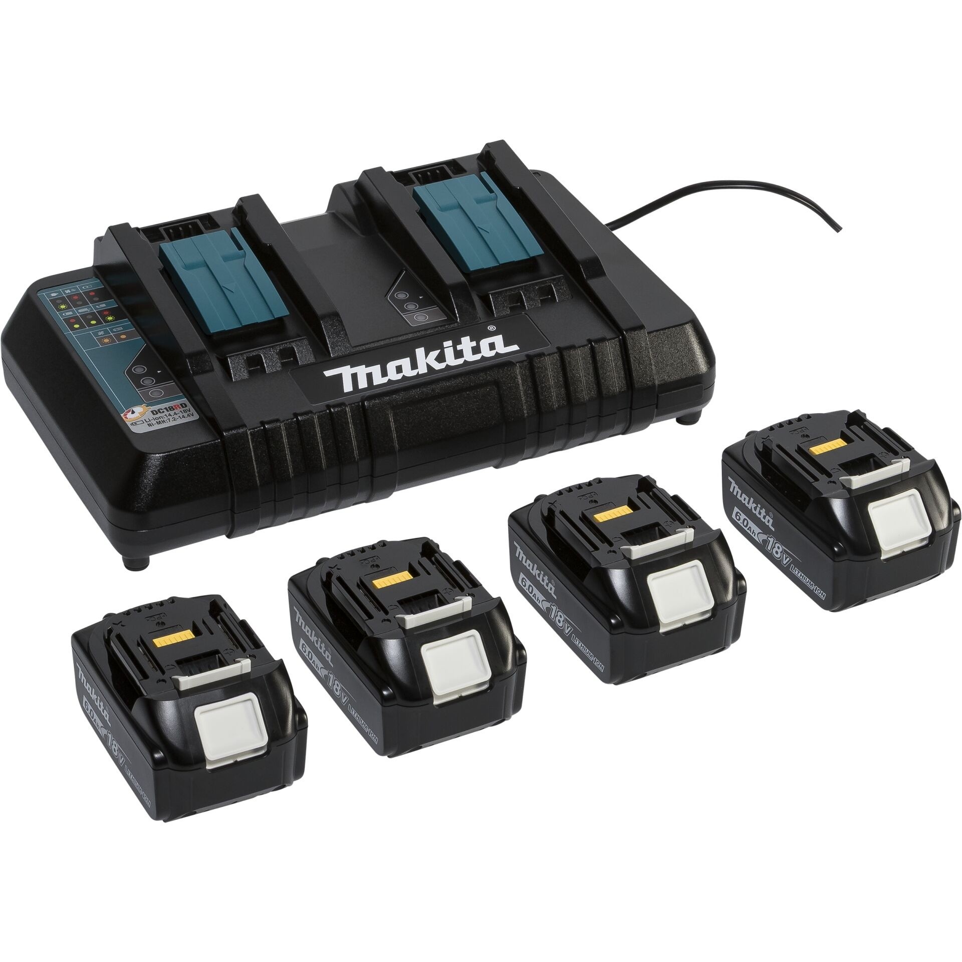 Makita 198091-4 LXT Startset mit DC18RD und 4x BL1860B 6,0Ah