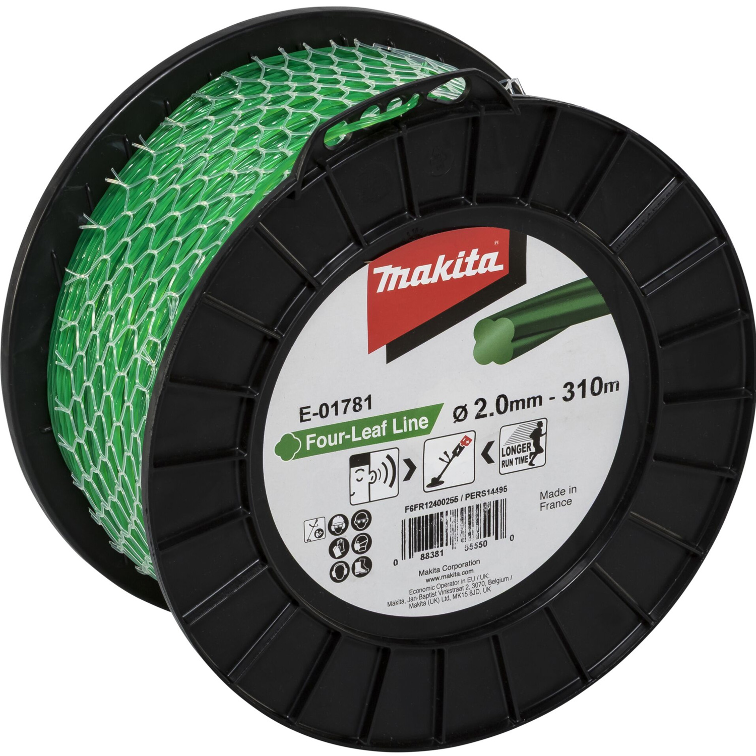Makita E-01781 Four-Leaf Mähfaden 2,0mm x 310m grün