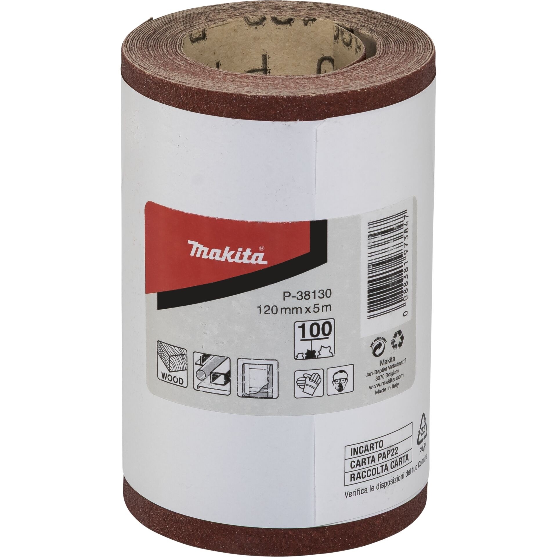 Makita P-38130 Schleifpapier-Rolle 120mm x 5m Korn 100