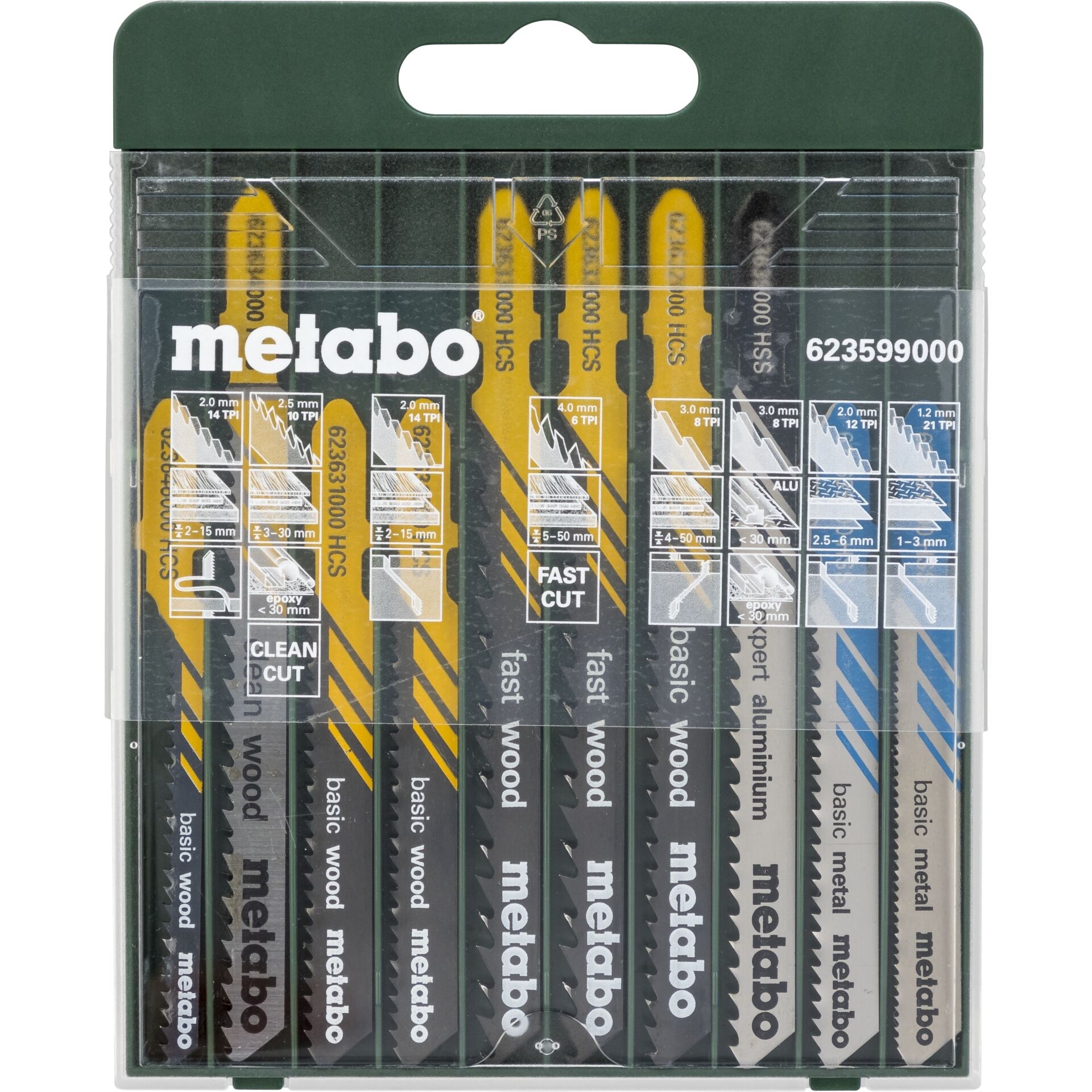 Metabo SP Stichsägeblatt-Set 10-teilig Holz und Metall